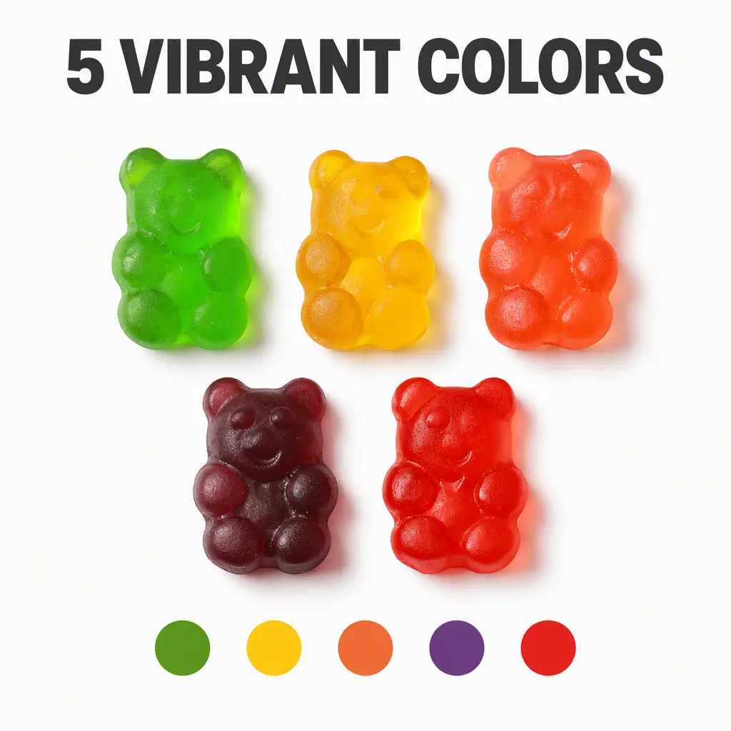 Halal Gummy Bear Candy Bulk Wholesale Cartoon Shape Soft Jelly Sweets OEM Custom Flavor Chewy Low-Sugar Fruit Gummies Bag