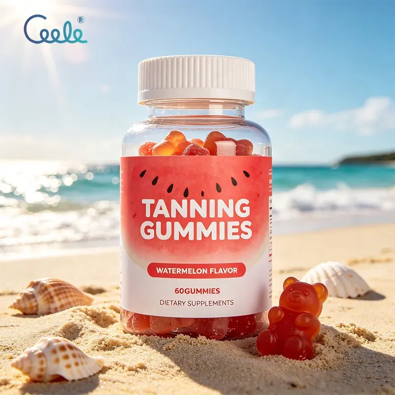 OEM ODM Custom Formula Complex Tanning Gummies Enriched Dietary Item Low Sugar Portable Style Suitable for Adult Business Sales