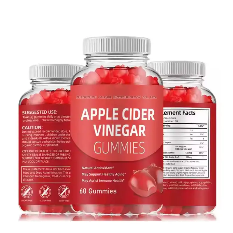 Halal Apple Cider Vinegar Gummies No Sugar Free Shipping High Protein Keto Slimming Apple Cider Vinegar Gummy