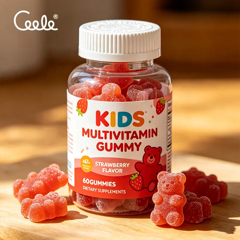 Custom Flavor Multi Fruit Kids Multivitamin Gummies Natural Dietary Supplement Enhances Immunity and Physical Development