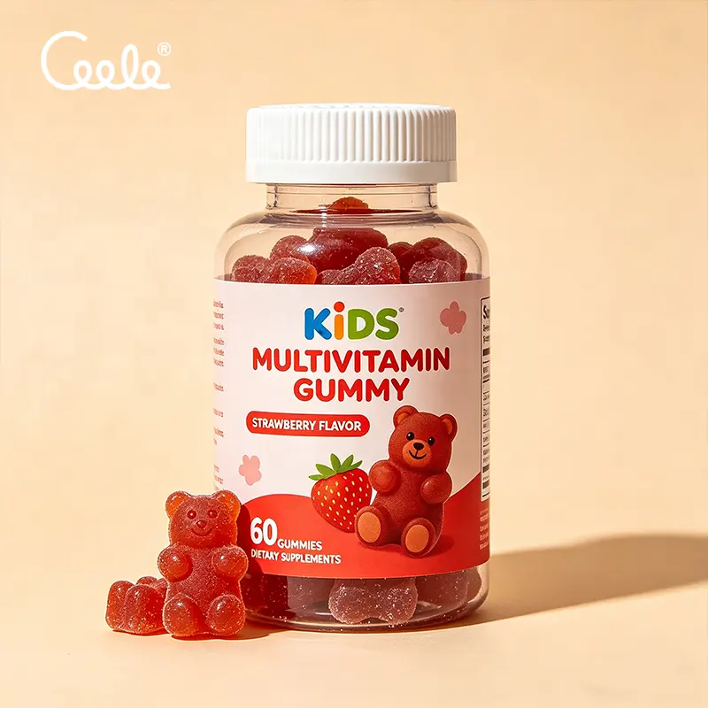 Custom Flavor Multi Fruit Kids Multivitamin Gummies Natural Dietary Supplement Enhances Immunity and Physical Development