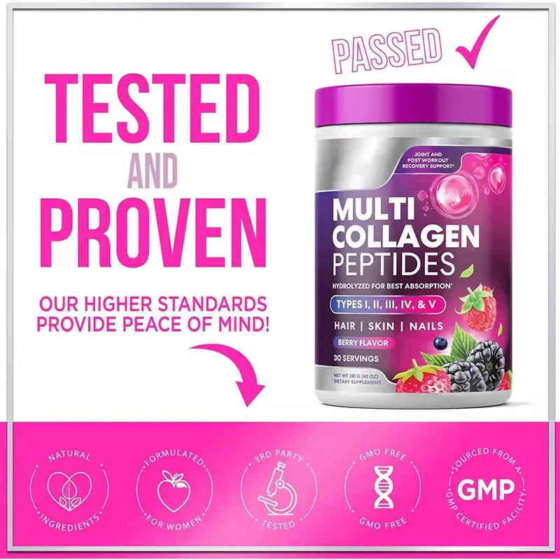 Collagen Powder Supplement for Adults Hydrolyzed Type 1 & 3 Protein Easy to Take Beauty Product for Men and Women