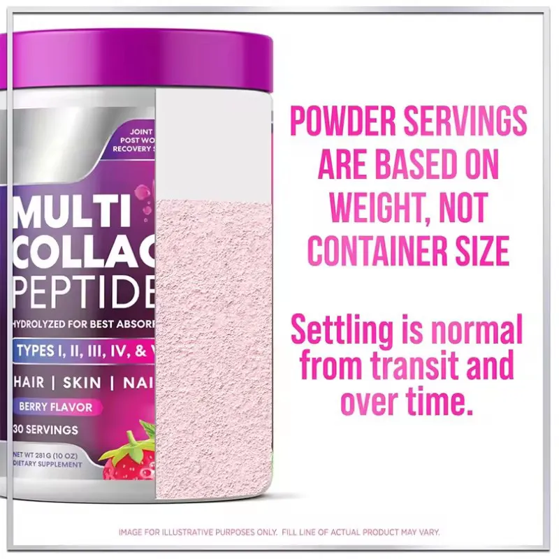 Collagen Powder Supplement for Adults Hydrolyzed Type 1 & 3 Protein Easy to Take Beauty Product for Men and Women
