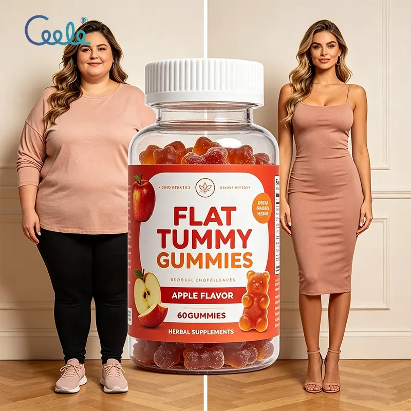 OEM/ODM Flat Tummy Gummies with apple Cider Vinegar Dietary Supplement for Flat Tummy Without the Burden