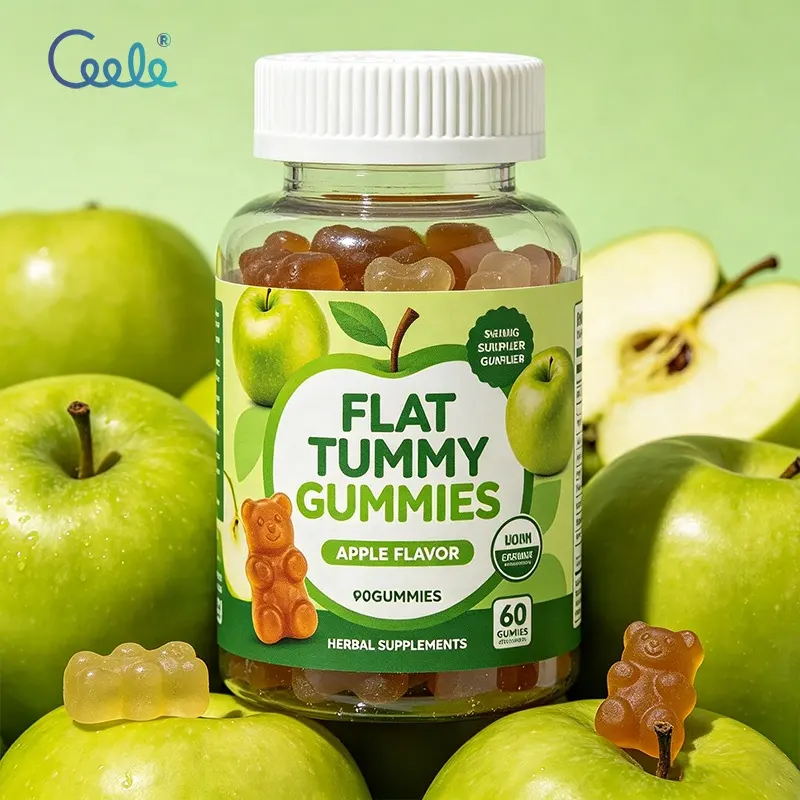OEM/ODM Flat Tummy Gummies with apple Cider Vinegar Dietary Supplement for Flat Tummy Without the Burden