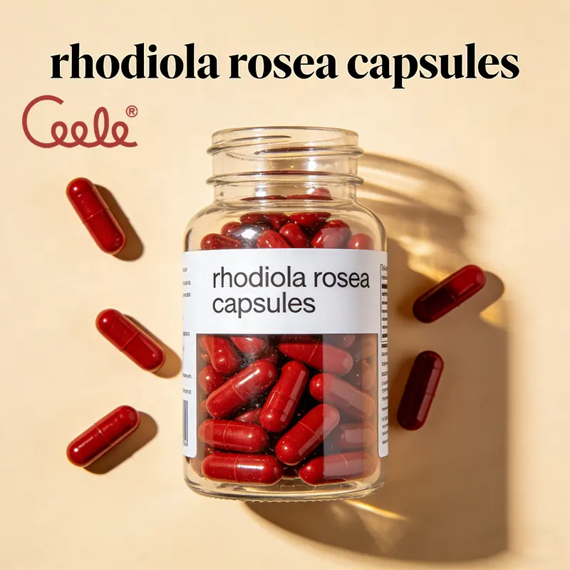 Rhodiola Rosea Capsules GMP Certified 500mg Veggie Pills Promotes Relaxation and Fatigue Reduction