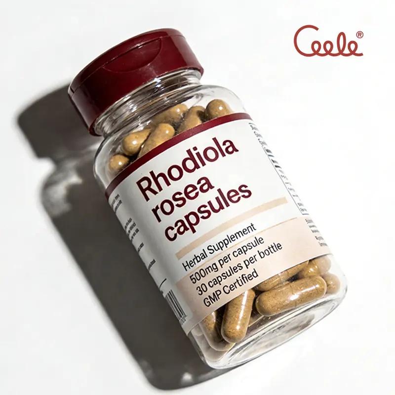 Rhodiola Rosea Capsules GMP Certified 500mg Veggie Pills Promotes Relaxation and Fatigue Reduction