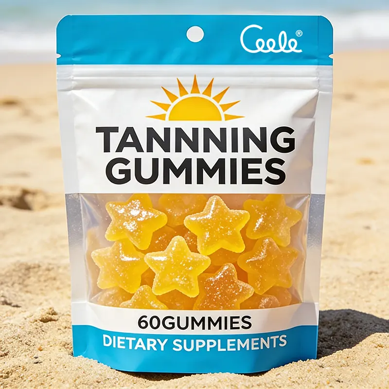 Daily Use Tanning Gummies Sweet Candy Form Provides Convenient Skin Tanning and Nutrient Support for Users