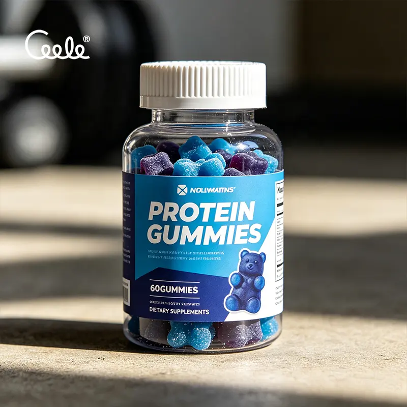 Healthy 60 Counts Whey Protein Gummies Halal Vegan Formula Meets Multiple Dietary Needs for International Market Buyers