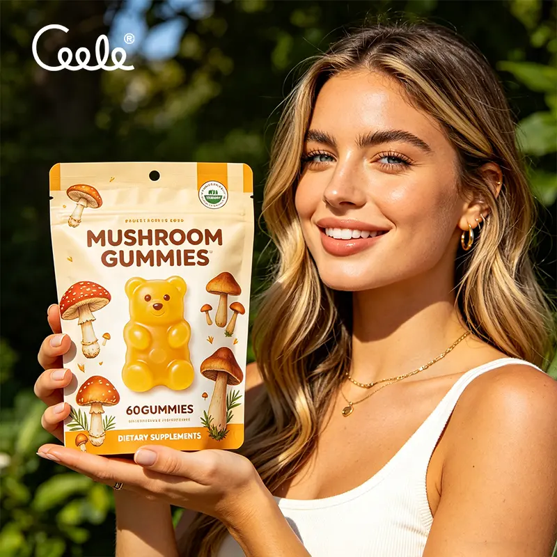 Private Label Lions Mane Gummies With Ashwagandha Improves Mental Clarity Stress Relief and Daily Brain Performance