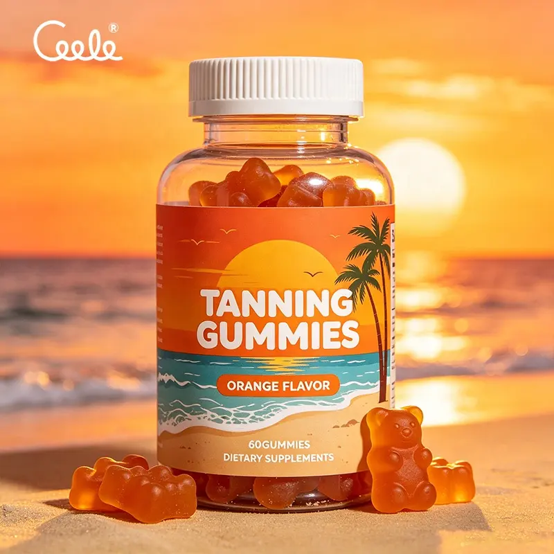 White Label Antioxidant Raw Material Tanning Gummies Balanced Nutrient Composition Plant Based Formula Large Quantity