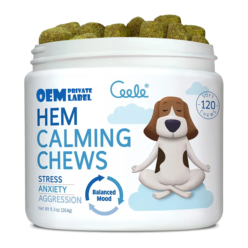 Private Label Herbal Calming Soft Chews Natural Anxiety Relief Supports Physical Relaxation for All Pet Breeds