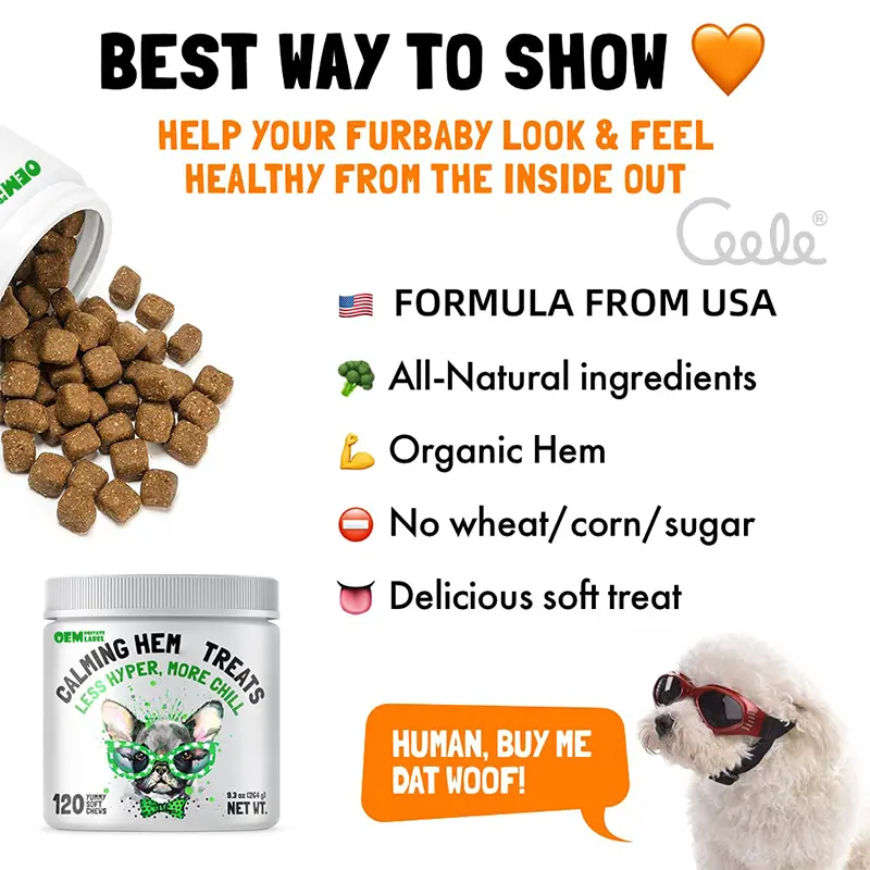 Vegan Natural Dog Probiotic Chews Without Artificial Additives Enhance Digestion Immunity and Skin Itch Relief Function