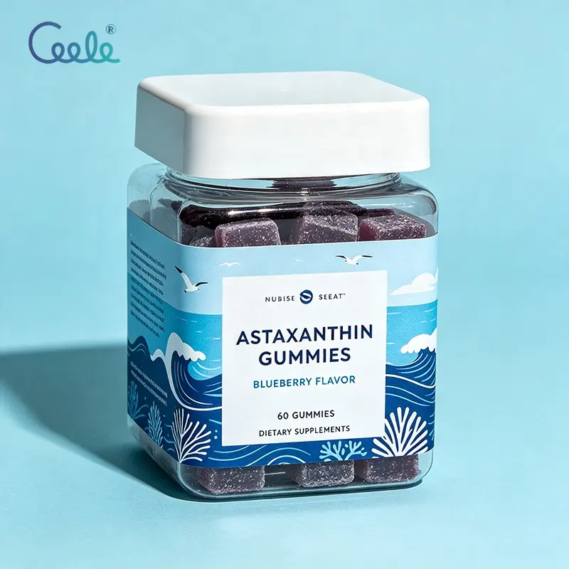Natural Algae Derived Raw Nutrient Materials Astaxanthin Gummies Lycopene Beta Carotene Blended Custom Label Chewable Supplies