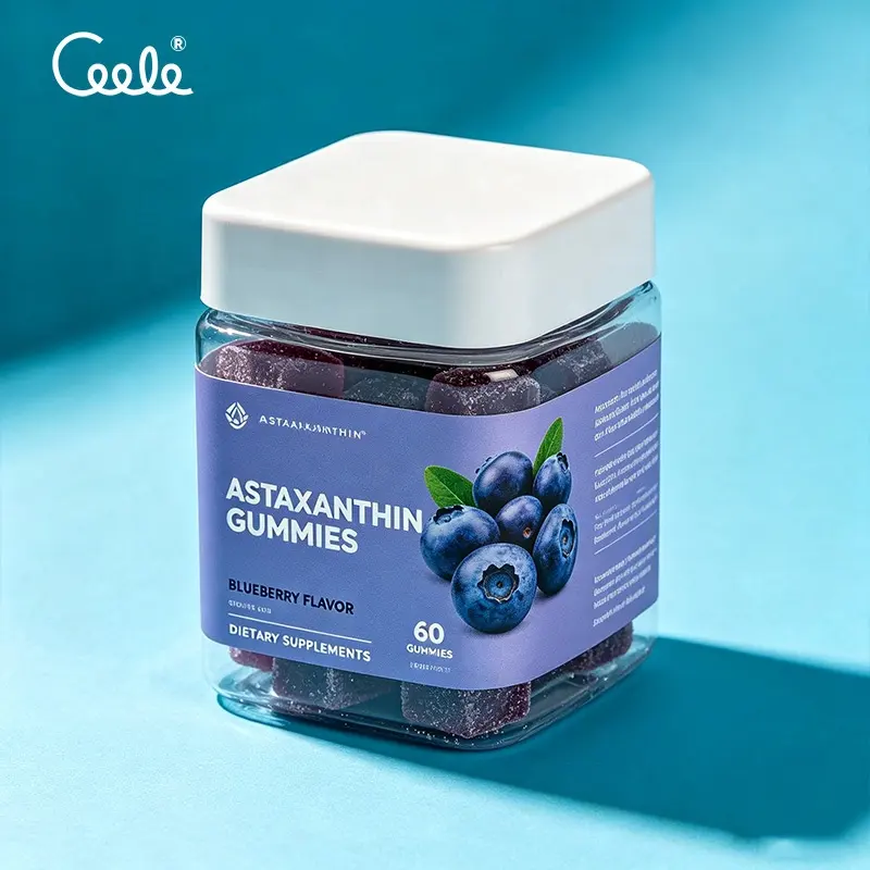 Gmp Certified Vegan Raw Composition Astaxanthin Gummies Fixed Content Specification Custom Packing Bulk Order Goods