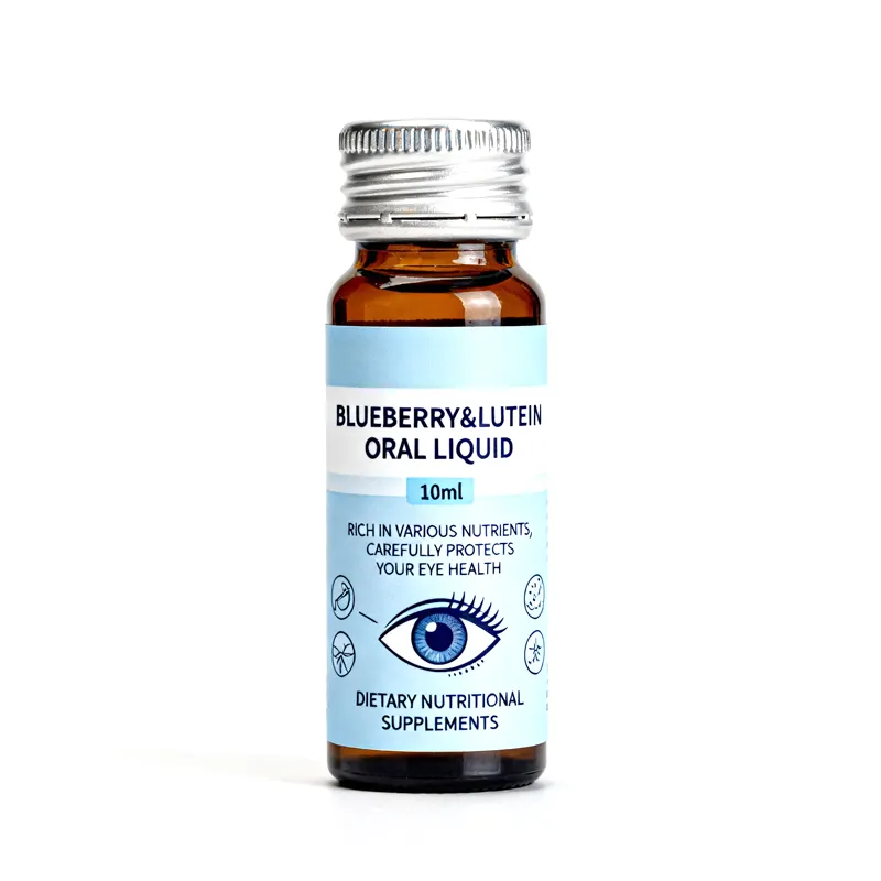 Lutein Blueberry Oral Liquid OEM ODM Private Label Manufacturer Eye Health Dietary Supplement Vision Support Vegan 10/20ml Low