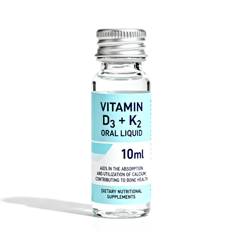 Vitamin D3 K2 Oral Liquid MK7 Bone Health Calcium Absorption Support Supplement OEM ODM Private Label Functional Liquid Formula