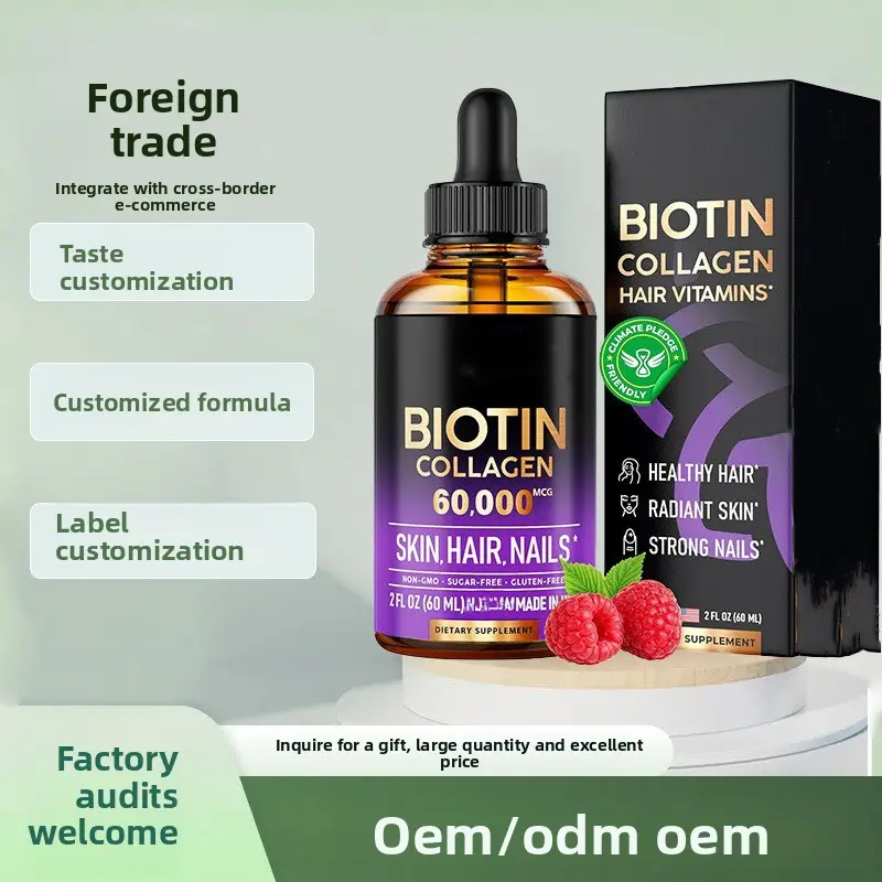 Hot-selling Collagen Drops Oral Liquid for Adults-Improved Bone Density 60ml Direct Manufacturer OEM Supported