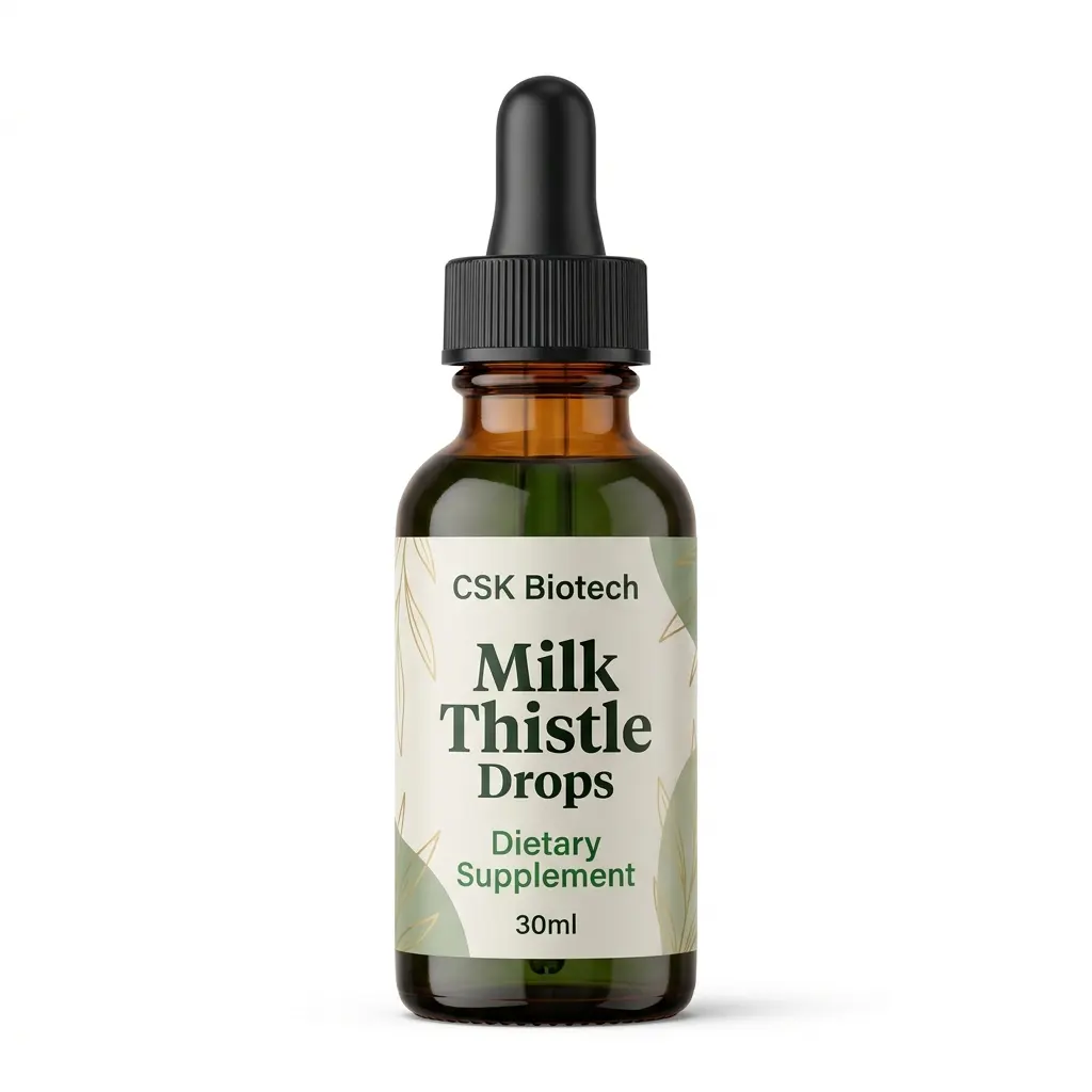 Milk Thistle Liquid Drops Dietary Supplement Factory OEM ODM Custom Label Private Label Manufacturing Service