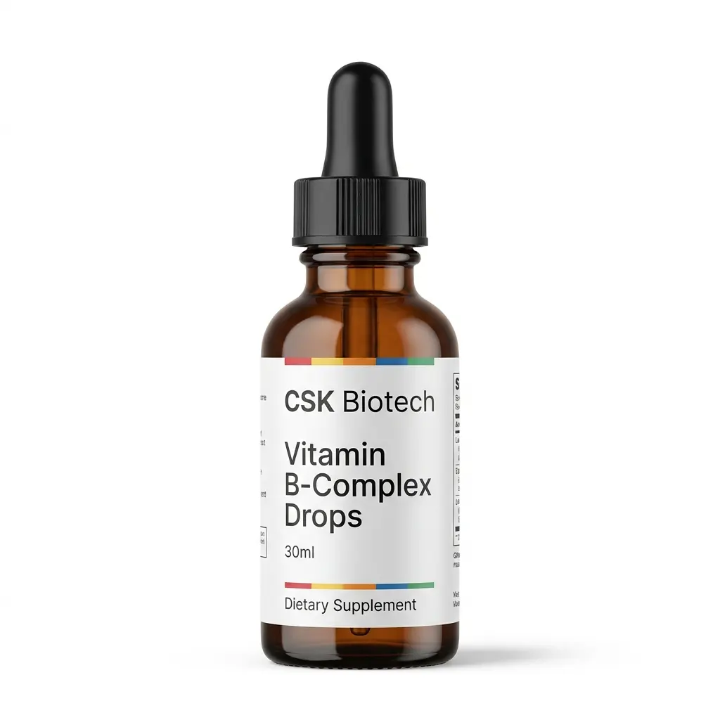 Dietary Supplement Factory OEM ODM Custom Private Label Vitamin B Complex Liquid Drops Support Wholesale Bulk