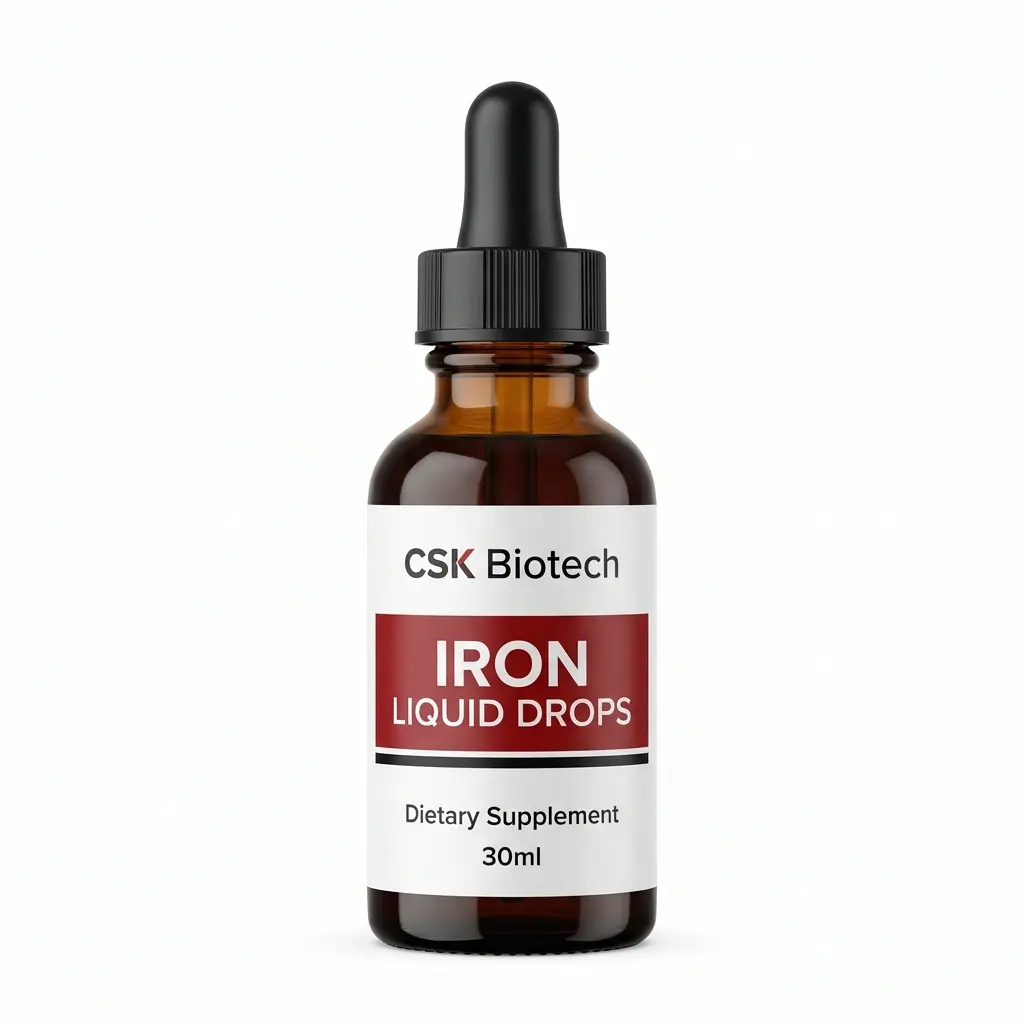 Iron Liquid Drops Mineral Nutrition Supplement OEM ODM Private Label Liquid Formula Daily Iron Support