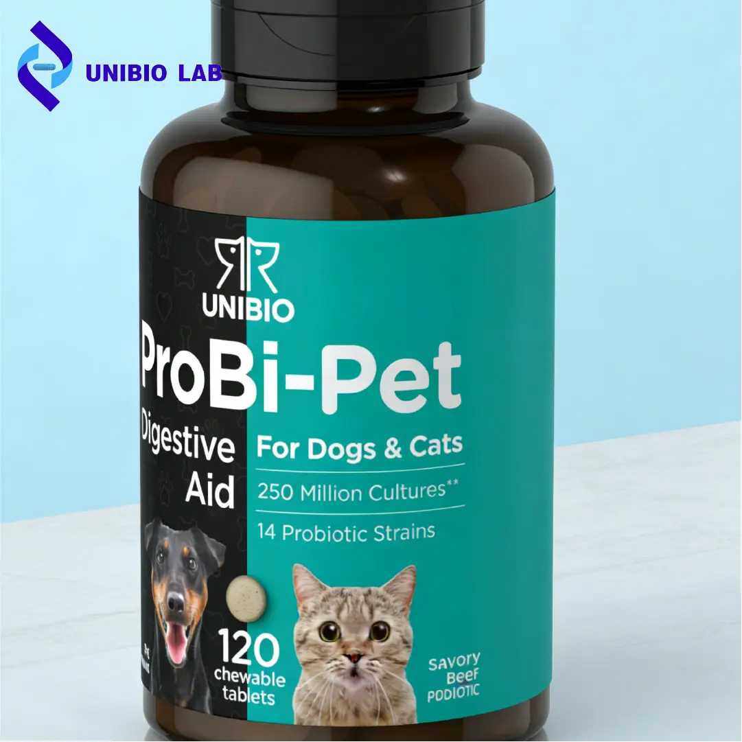 100B CFU Pet Probiotic Granules 6 Strains Gut Health Digestive Aid for Dogs Cats All Stages Daily Care OEM ODM