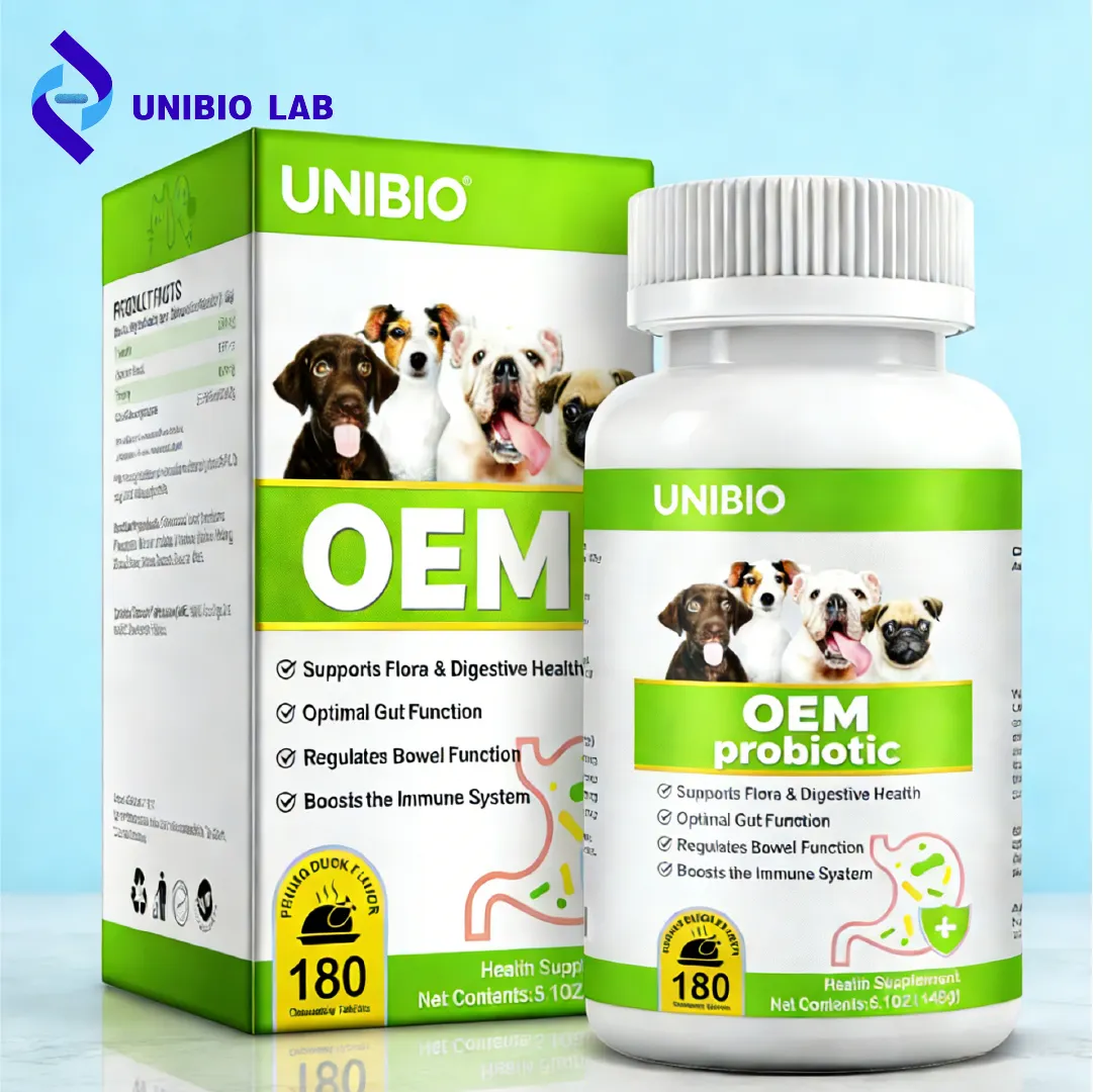 100B Pet Probiotics Multi Strains Skin Coat Revitalization Fish Oil Suitable for Cats Dogs All Ages Private Label Custom Bulk