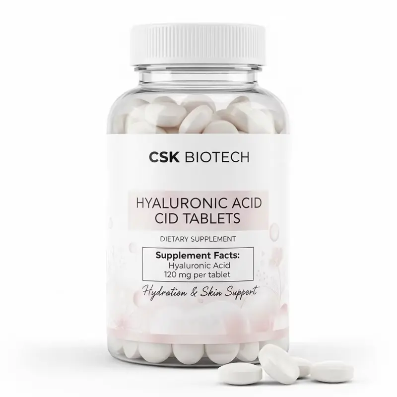 Hyaluronic Acid Adult Skin Hydration Supplement Tablets Sodium Hyaluronate OEM ODM Private Label Custom Beauty Formula