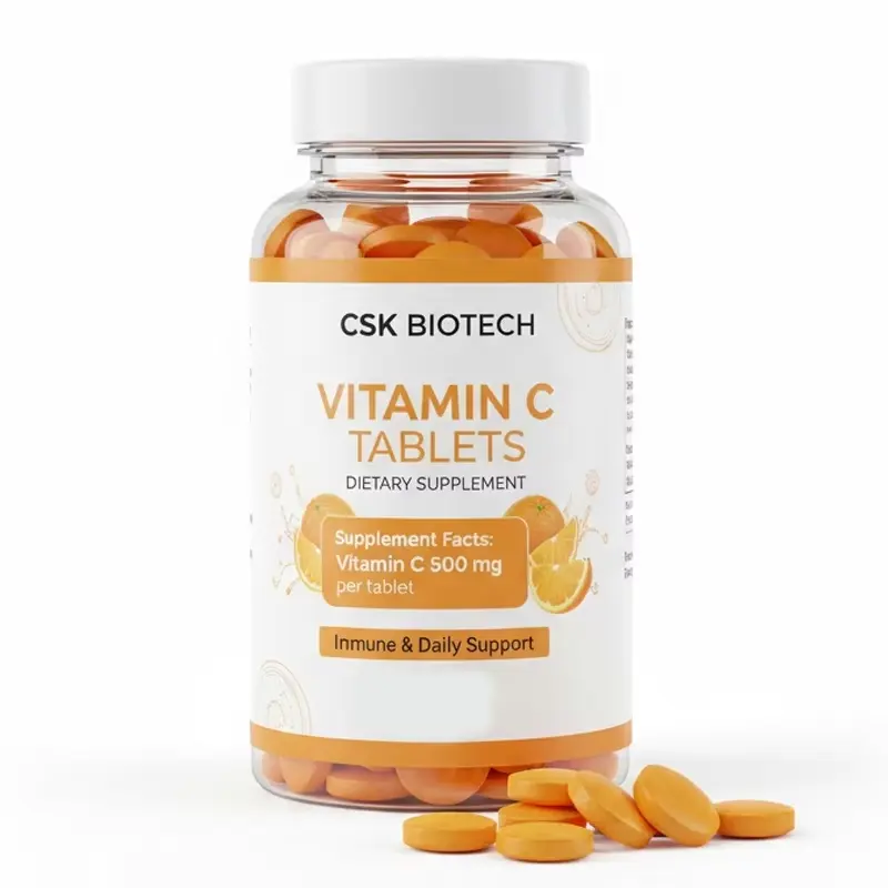 Vitamin C Tablets Ascorbic Acid Buffered Formula Supports Antioxidant Health Adult 60 Tablets Per Bottle OEM ODM Private Label