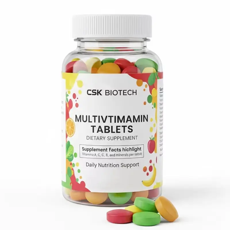 Multivitamin Tablets with Vitamins and Minerals Daily Nutrition Supplement OEM ODM Contract Manufacturing Custom Formula