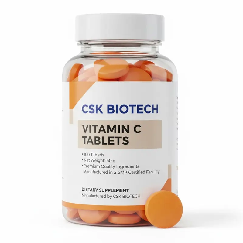 Vitamin C Tablets 500mg 1000mg Antioxidant Supplement Adult Energy Management OEM ODM Private Label Contract Manufacturing