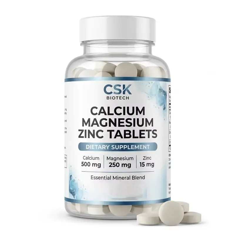 Calcium Magnesium Zinc Tablets Bone Health Mineral Balance Support Adult 60 Tablets Per Bottle OEM ODM Private Label Contract