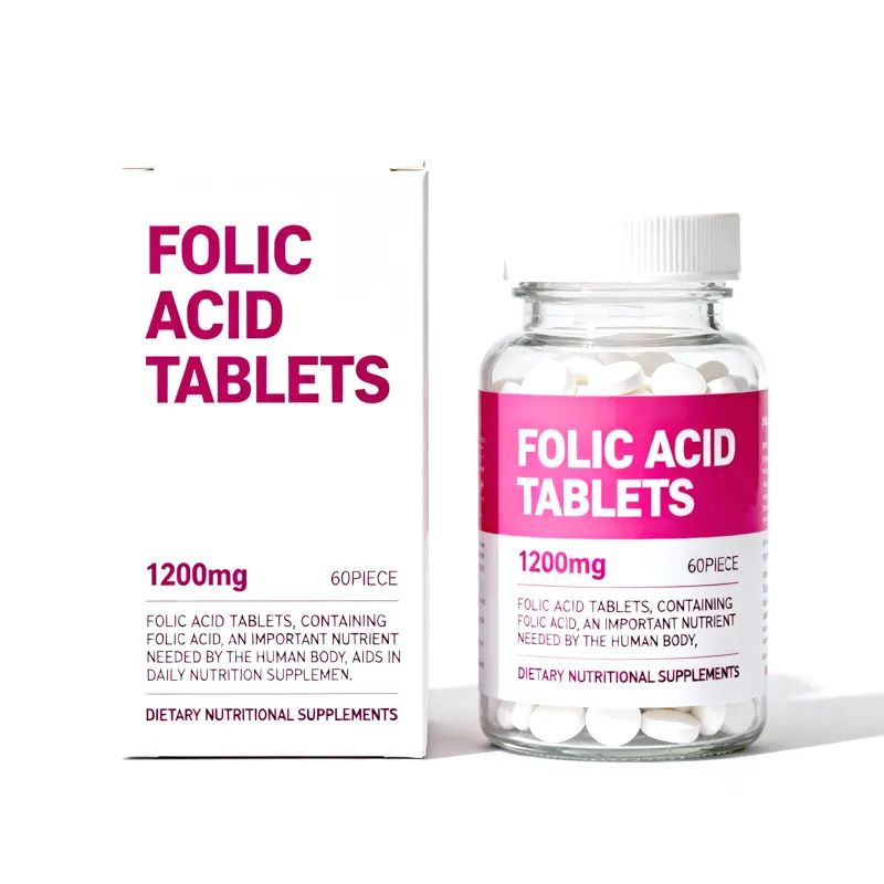 Folic Acid Tablets OEM ODM Private Label Manufacturer Pregnancy Support Dietary Supplement GMP Certified Low MOQ Custom Formula
