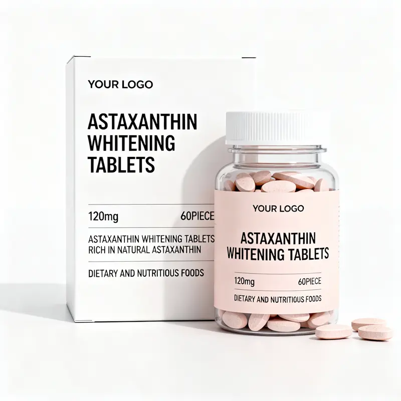 Custom OEM Astaxanthin Whitening Tablets Glutathione Supplement Skin Lightening Antioxidant Dietary Supplement for Beauty Health