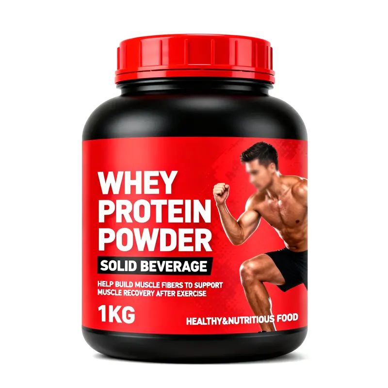 Whey Protein Powder 1KG Adult Dietary Supplement OEM Private Label Custom Bulk Powder Gluten-Free High-Protein