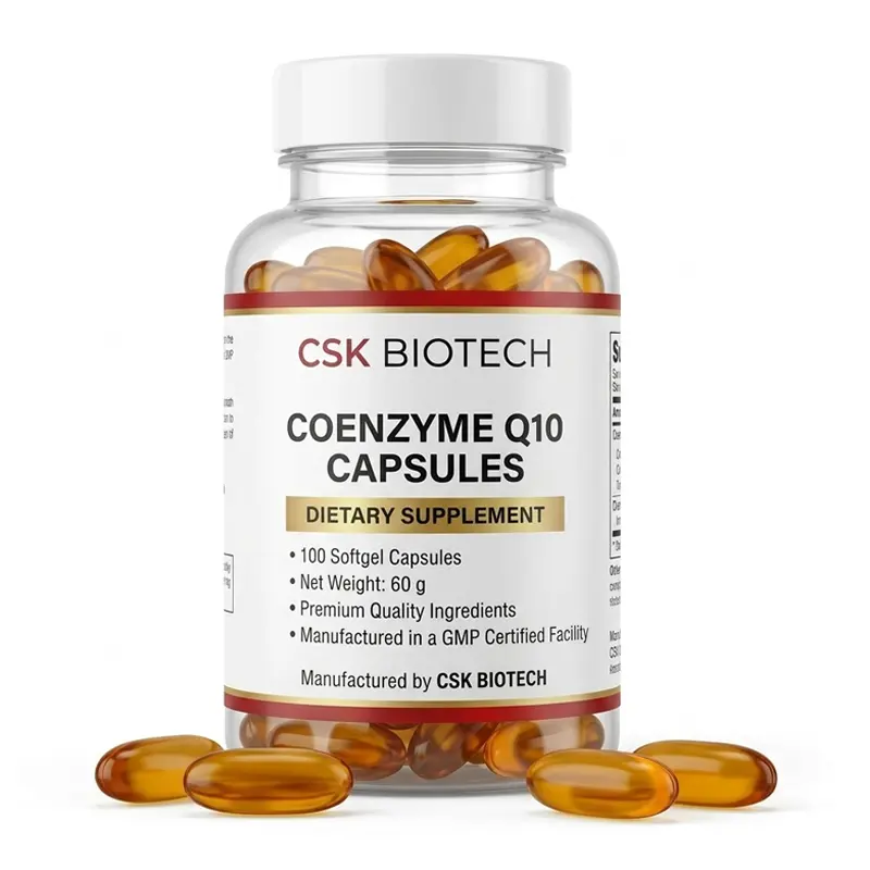 Coenzyme Q10 Soft Capsules 12mg Supports Heart Health OEM ODM Private Label Bulk Manufacturer Supplement 60 Count 2-4 Daily Dose