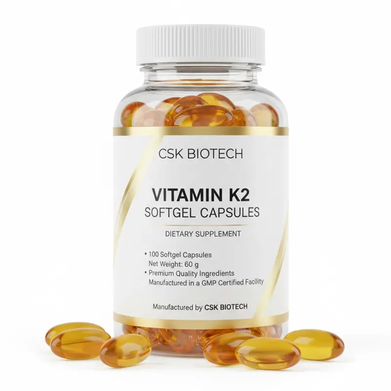 OEM Support Heart Health White Label Vitamin D3 and K2 Softgel Capsules to Direct Calcium to Teeth Bones