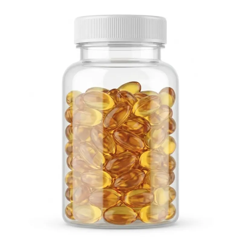 Adult Kang Fuli Fish Oil Softgel Capsules 500mg 60 Count Natural Assists Lowering Blood Lipids 24 Months Shelf Life OEM
