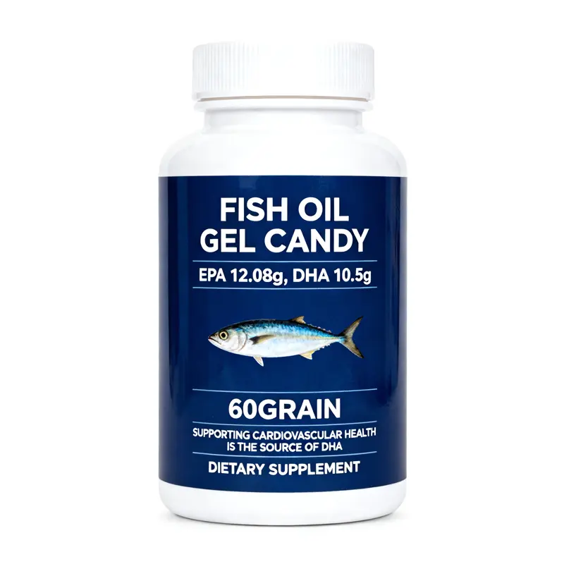 Fish Oil Gel Candy OEM ODM Custom Soft Supplement Heart Brain Health Support Omega-3 DHA EPA High Absorption Tasty Private Label