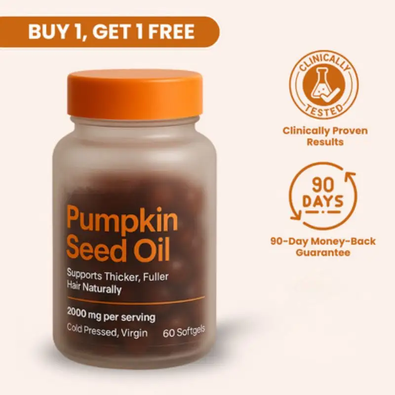OEM ODM Natural Pumpkin Seed Oil Softgel Capsules Adults-Improved Bone Density Cold Pressed Virgin Not Pregnant Women 60 Count