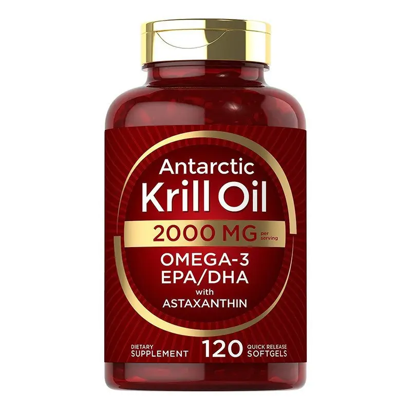 OEM ODM Hot Products Krill Oil Softgel Capsules with EPA/DHA & Astaxanthin 120 Count for All
