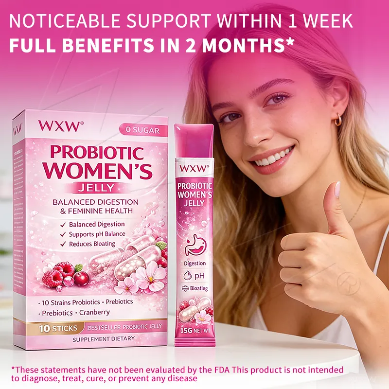 Womens Probiotic Jelly Sticks Prebiotic Complex Promotes Healthy Digestion Maintains pH Balance OEM Service
