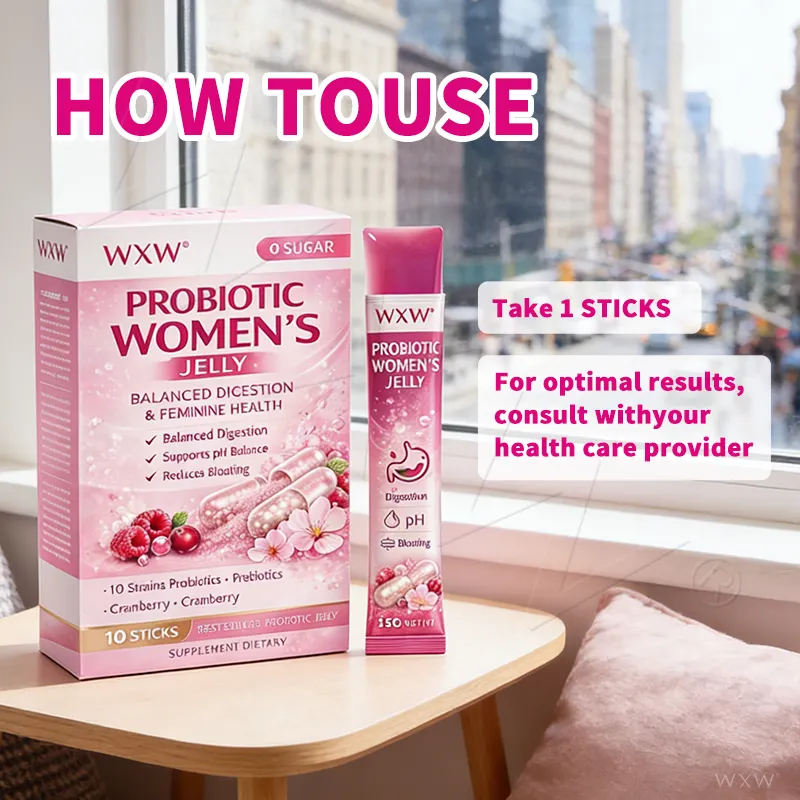 Womens Probiotic Jelly Sticks Prebiotic Complex Promotes Healthy Digestion Maintains pH Balance OEM Service
