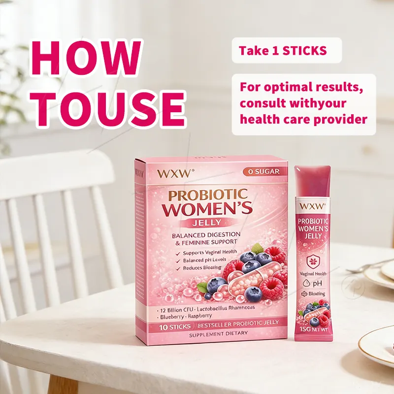 Probiotic Jelly Sticks for Women Digestive Gut Health Prebiotic Complex pH Balance OEM Service