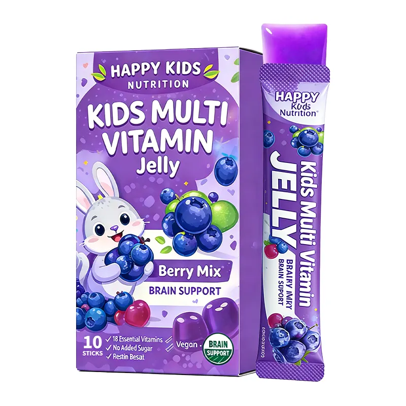 OEM Kids Multi Vitamin Jelly Sticks Essential Vitamins Minerals Immune Bone Support Supplement Children Jelly