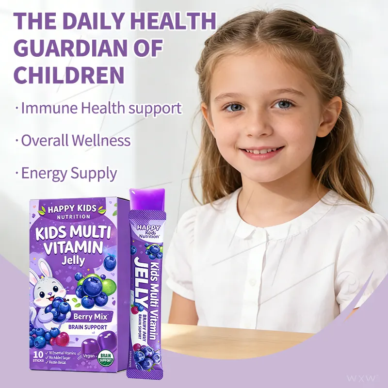OEM Kids Multi Vitamin Jelly Sticks Essential Vitamins Minerals Immune Bone Support Supplement Children Jelly