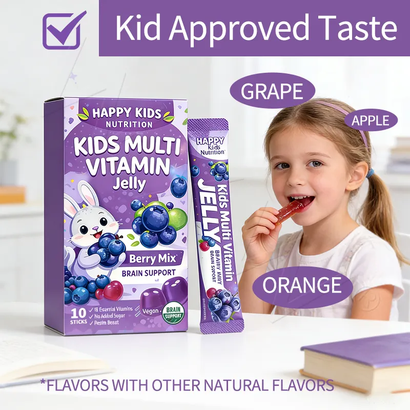 OEM Kids Multi Vitamin Jelly Sticks Essential Vitamins Minerals Immune Bone Support Supplement Children Jelly