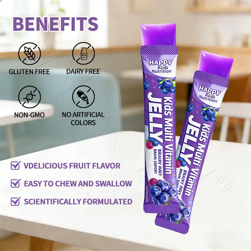 OEM Kids Multi Vitamin Jelly Sticks Essential Vitamins Minerals Immune Bone Support Supplement Children Jelly