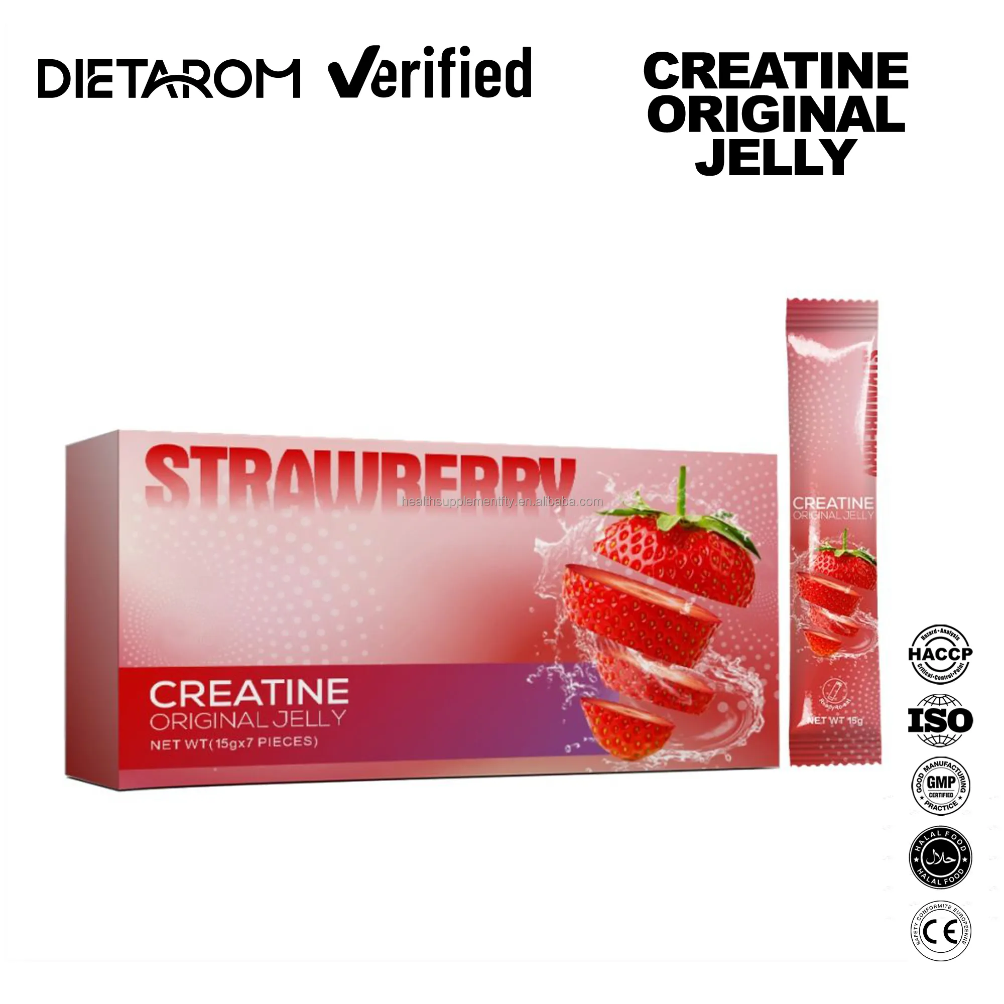 Halal Certified Creatine Monohydrate Low Carb Natural Energy Gel for Muscle Growth & Endurance Boost OEM Private Label