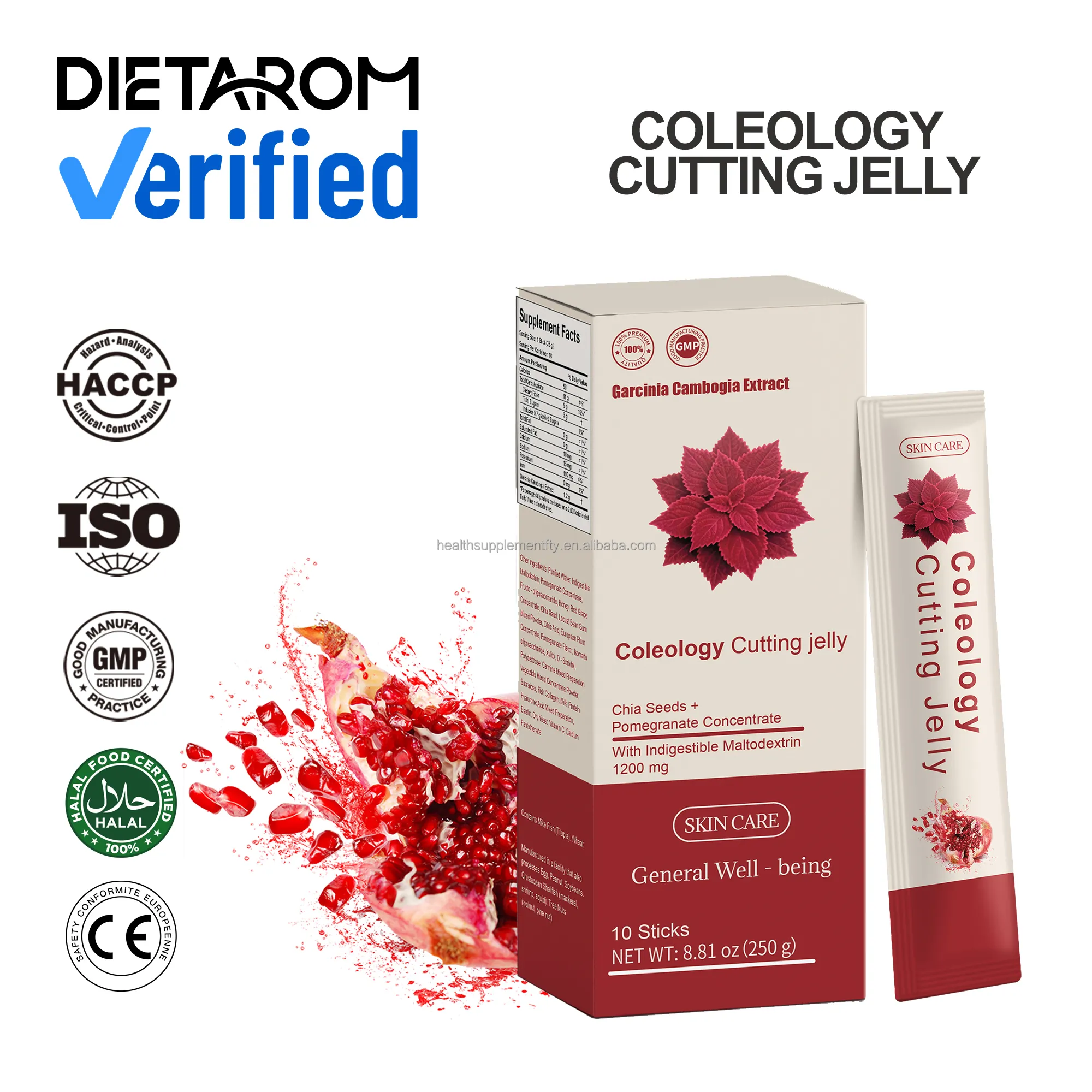 OEM Detox Jelly Fiber Fruit Flavor Diet Jelly for Healthy Slim Weight Loss Product for Burn Fat Jelly Stick Factory GMP Halal